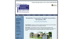 Desktop Screenshot of hendrickshosp.org
